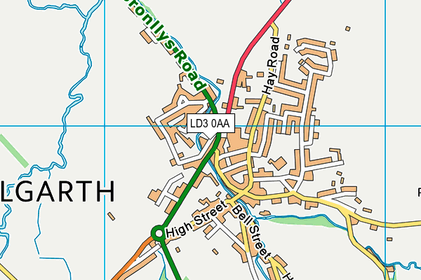 LD3 0AA map - OS VectorMap District (Ordnance Survey)