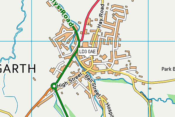 LD3 0AE map - OS VectorMap District (Ordnance Survey)