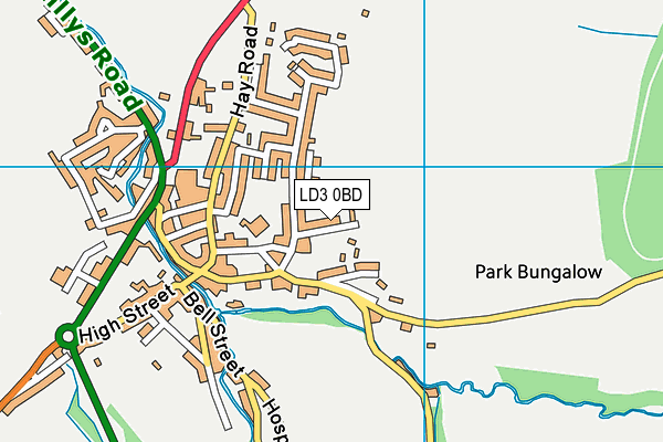 LD3 0BD map - OS VectorMap District (Ordnance Survey)