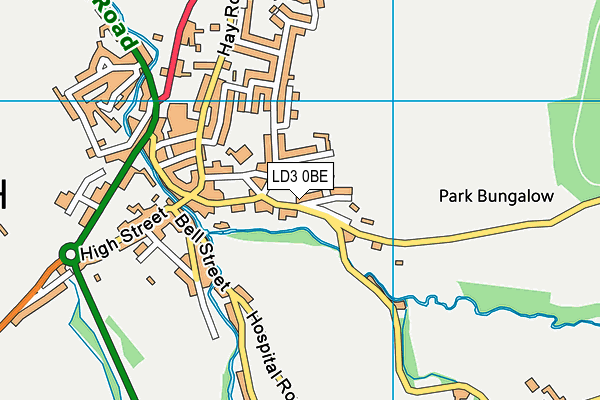 LD3 0BE map - OS VectorMap District (Ordnance Survey)