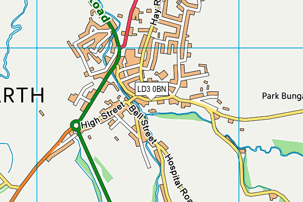 LD3 0BN map - OS VectorMap District (Ordnance Survey)