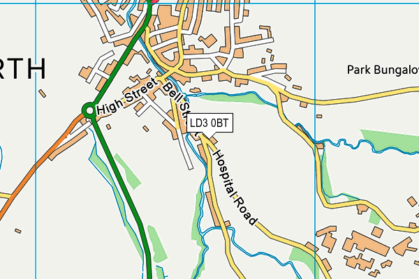 LD3 0BT map - OS VectorMap District (Ordnance Survey)