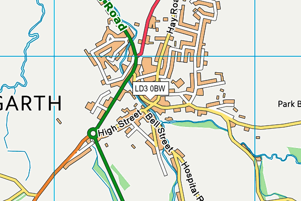 LD3 0BW map - OS VectorMap District (Ordnance Survey)