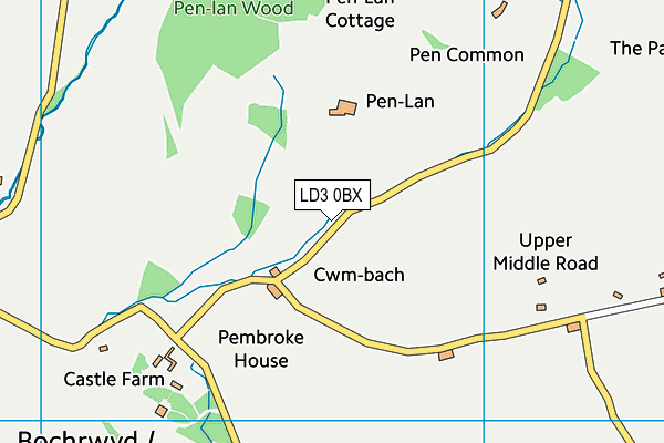 LD3 0BX map - OS VectorMap District (Ordnance Survey)