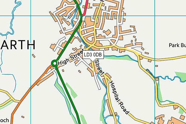 LD3 0DB map - OS VectorMap District (Ordnance Survey)