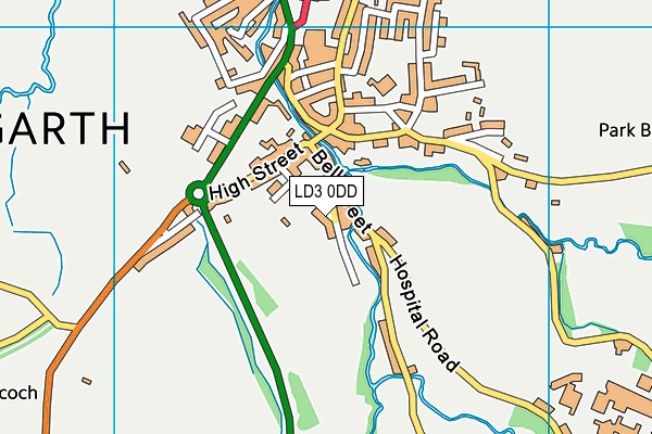 LD3 0DD map - OS VectorMap District (Ordnance Survey)