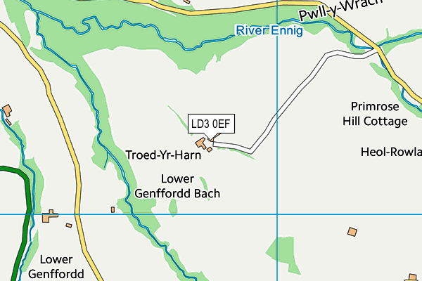 LD3 0EF map - OS VectorMap District (Ordnance Survey)