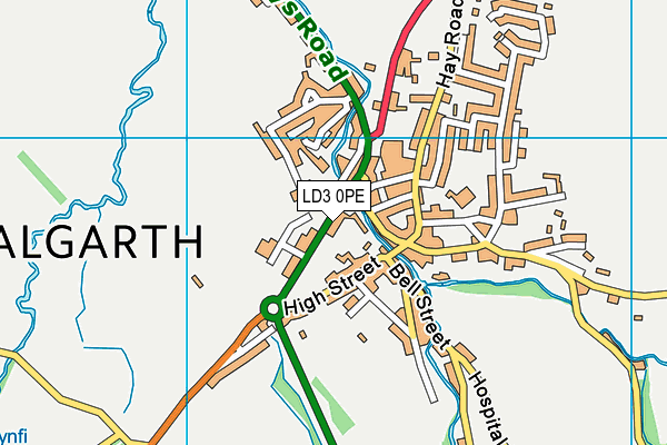 LD3 0PE map - OS VectorMap District (Ordnance Survey)