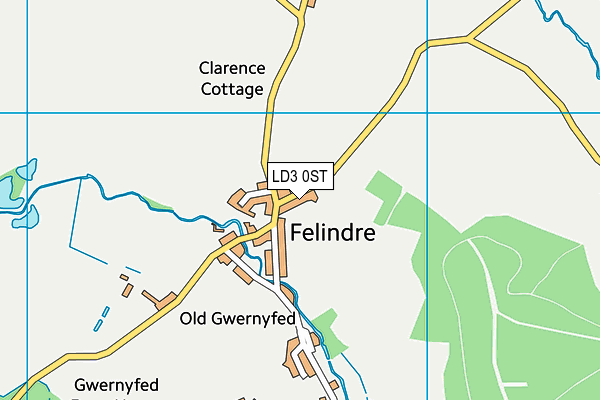 LD3 0ST map - OS VectorMap District (Ordnance Survey)