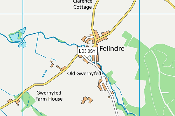 LD3 0SY map - OS VectorMap District (Ordnance Survey)