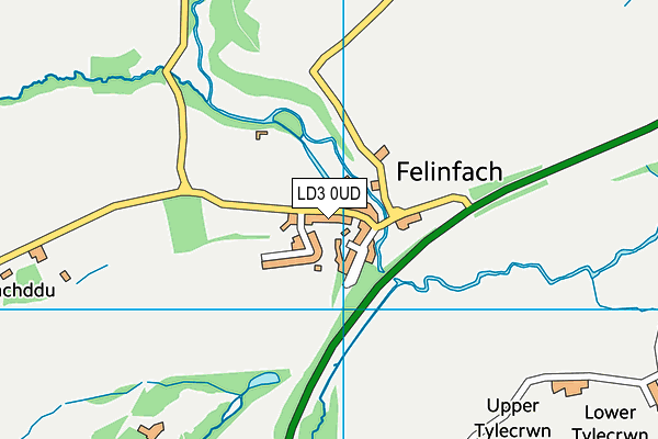 LD3 0UD map - OS VectorMap District (Ordnance Survey)