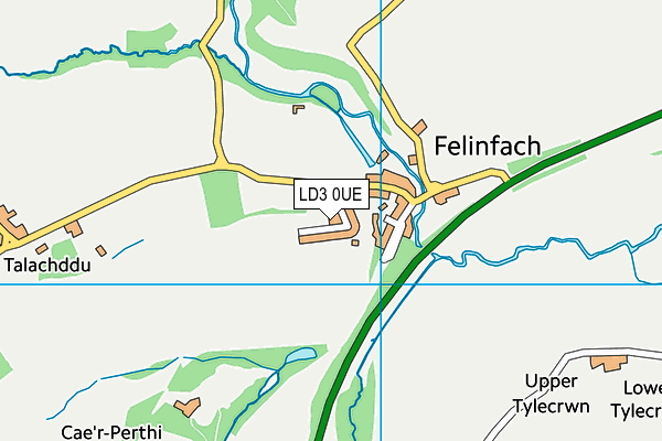 LD3 0UE map - OS VectorMap District (Ordnance Survey)