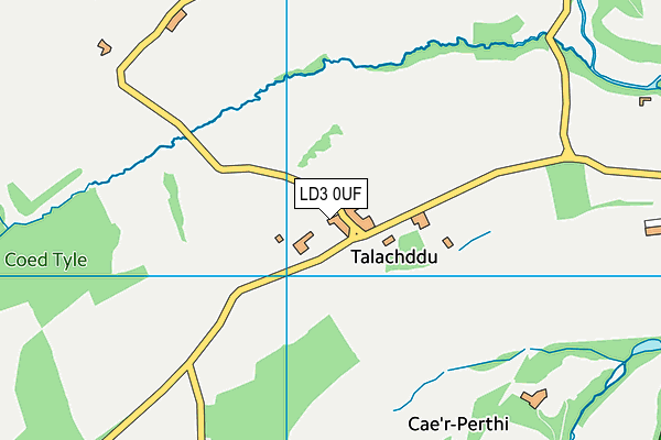 LD3 0UF map - OS VectorMap District (Ordnance Survey)