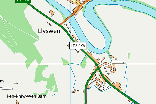 LD3 0YA map - OS VectorMap District (Ordnance Survey)