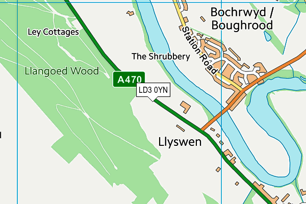 LD3 0YN map - OS VectorMap District (Ordnance Survey)