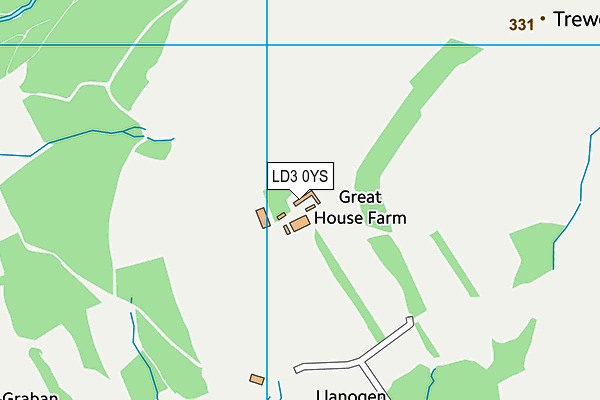 LD3 0YS map - OS VectorMap District (Ordnance Survey)