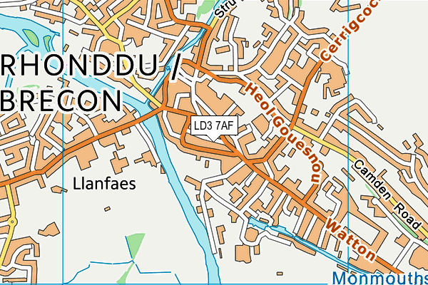 LD3 7AF map - OS VectorMap District (Ordnance Survey)