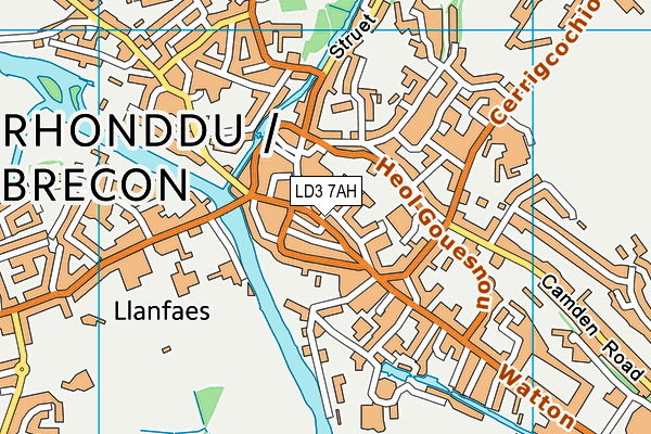 LD3 7AH map - OS VectorMap District (Ordnance Survey)