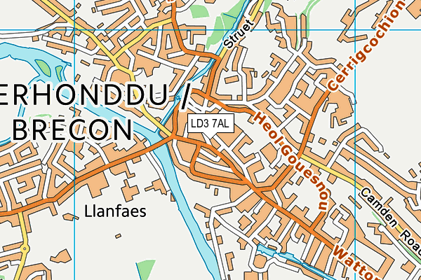 LD3 7AL map - OS VectorMap District (Ordnance Survey)