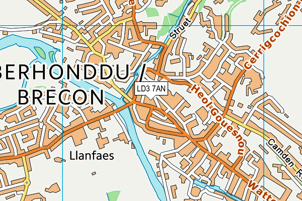 LD3 7AN map - OS VectorMap District (Ordnance Survey)