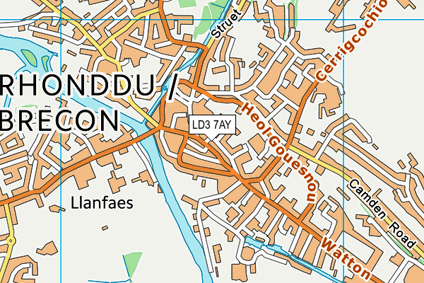LD3 7AY map - OS VectorMap District (Ordnance Survey)