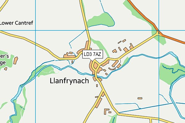 LD3 7AZ map - OS VectorMap District (Ordnance Survey)