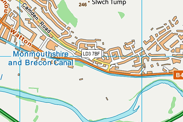 LD3 7BF map - OS VectorMap District (Ordnance Survey)