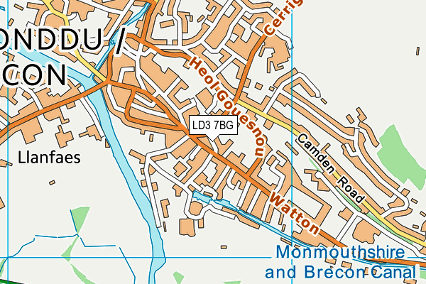 LD3 7BG map - OS VectorMap District (Ordnance Survey)