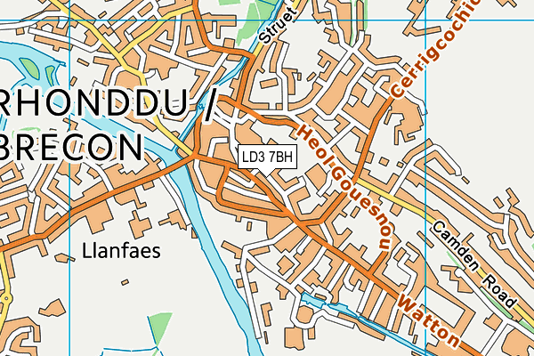 LD3 7BH map - OS VectorMap District (Ordnance Survey)