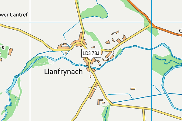 LD3 7BJ map - OS VectorMap District (Ordnance Survey)