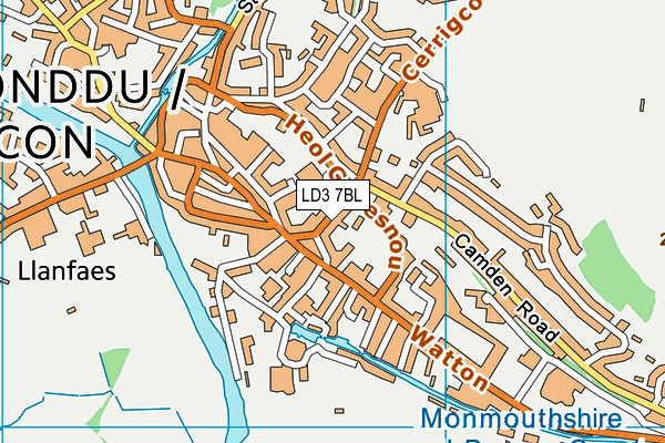 LD3 7BL map - OS VectorMap District (Ordnance Survey)