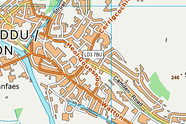 LD3 7BU map - OS VectorMap District (Ordnance Survey)
