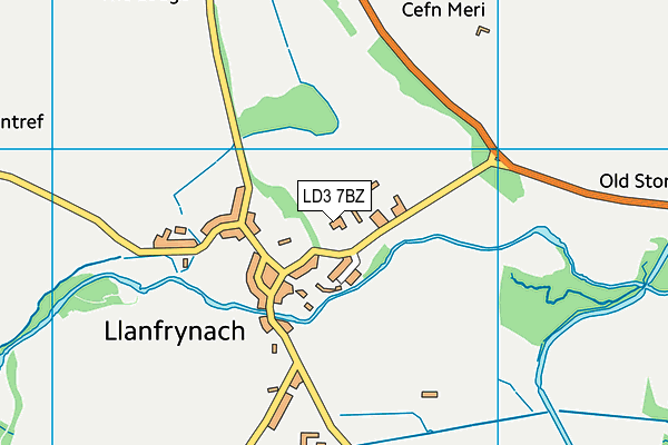 LD3 7BZ map - OS VectorMap District (Ordnance Survey)