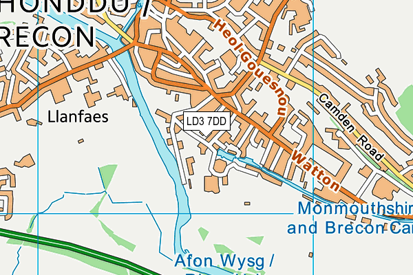 LD3 7DD map - OS VectorMap District (Ordnance Survey)