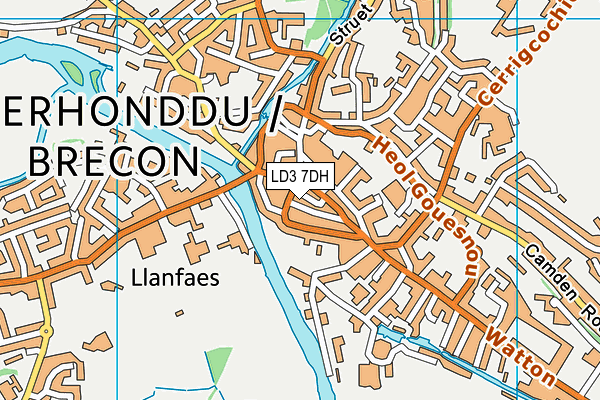 LD3 7DH map - OS VectorMap District (Ordnance Survey)