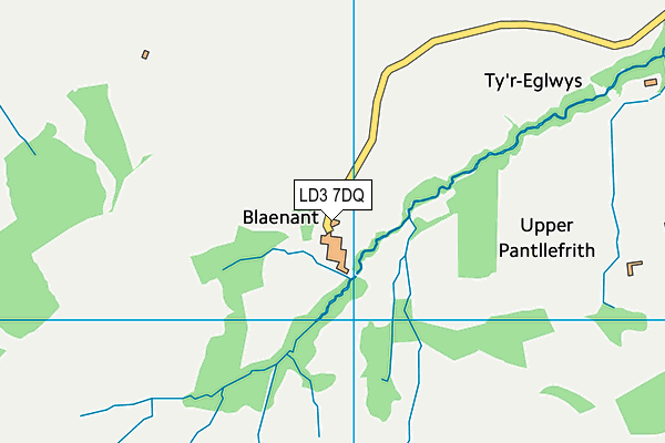 LD3 7DQ map - OS VectorMap District (Ordnance Survey)