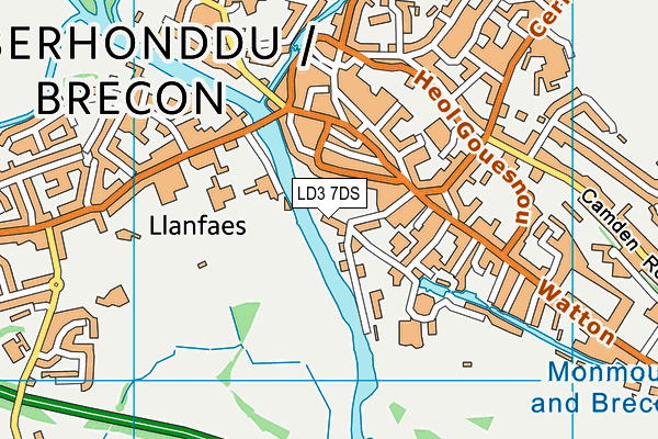 LD3 7DS map - OS VectorMap District (Ordnance Survey)