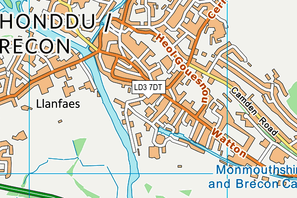 LD3 7DT map - OS VectorMap District (Ordnance Survey)