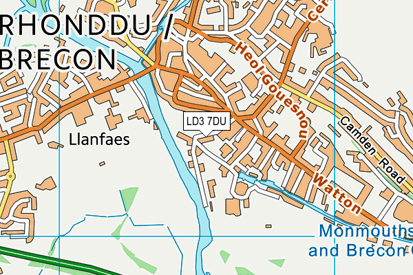 LD3 7DU map - OS VectorMap District (Ordnance Survey)