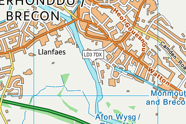 LD3 7DX map - OS VectorMap District (Ordnance Survey)