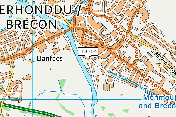 LD3 7DY map - OS VectorMap District (Ordnance Survey)