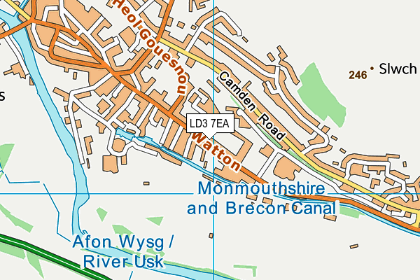 LD3 7EA map - OS VectorMap District (Ordnance Survey)