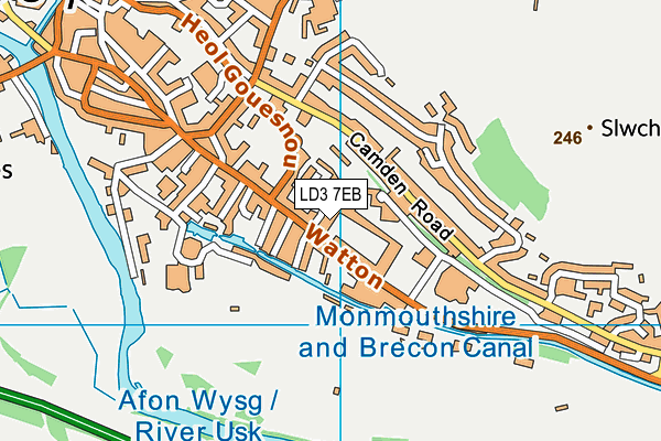 LD3 7EB map - OS VectorMap District (Ordnance Survey)