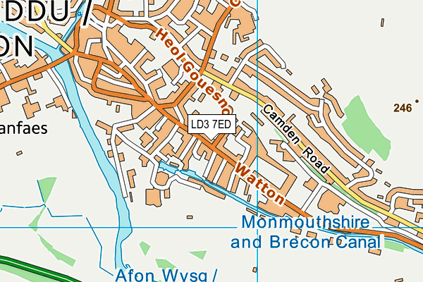 LD3 7ED map - OS VectorMap District (Ordnance Survey)
