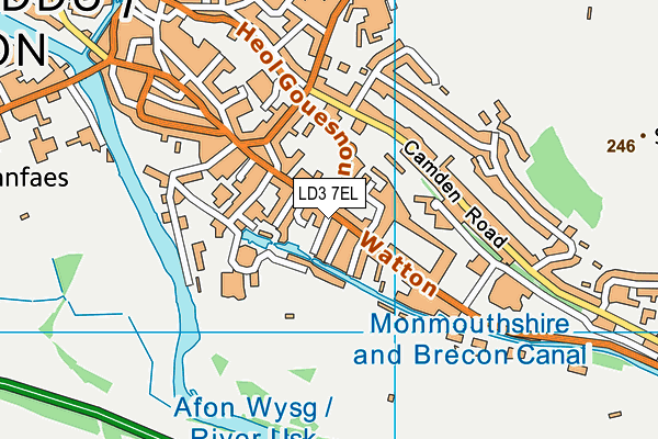 LD3 7EL map - OS VectorMap District (Ordnance Survey)