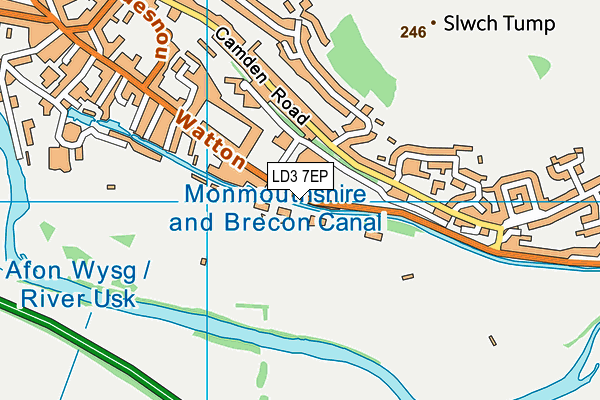 LD3 7EP map - OS VectorMap District (Ordnance Survey)