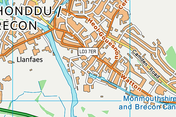 LD3 7ER map - OS VectorMap District (Ordnance Survey)