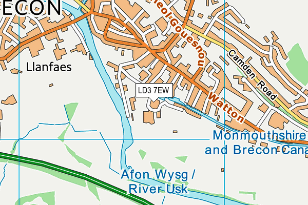 LD3 7EW map - OS VectorMap District (Ordnance Survey)