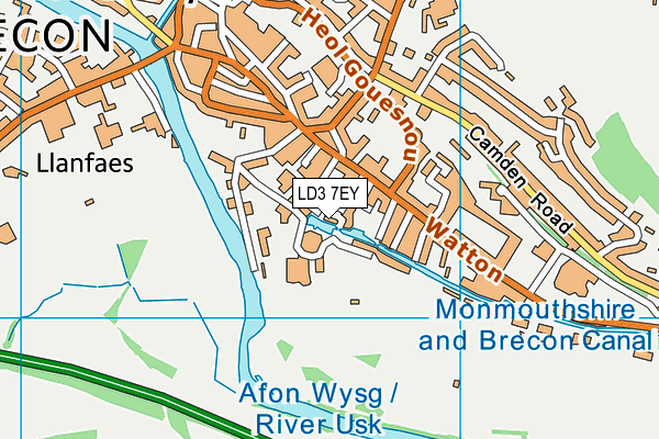 LD3 7EY map - OS VectorMap District (Ordnance Survey)