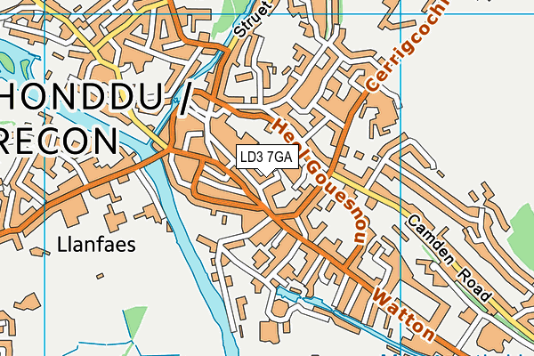 LD3 7GA map - OS VectorMap District (Ordnance Survey)